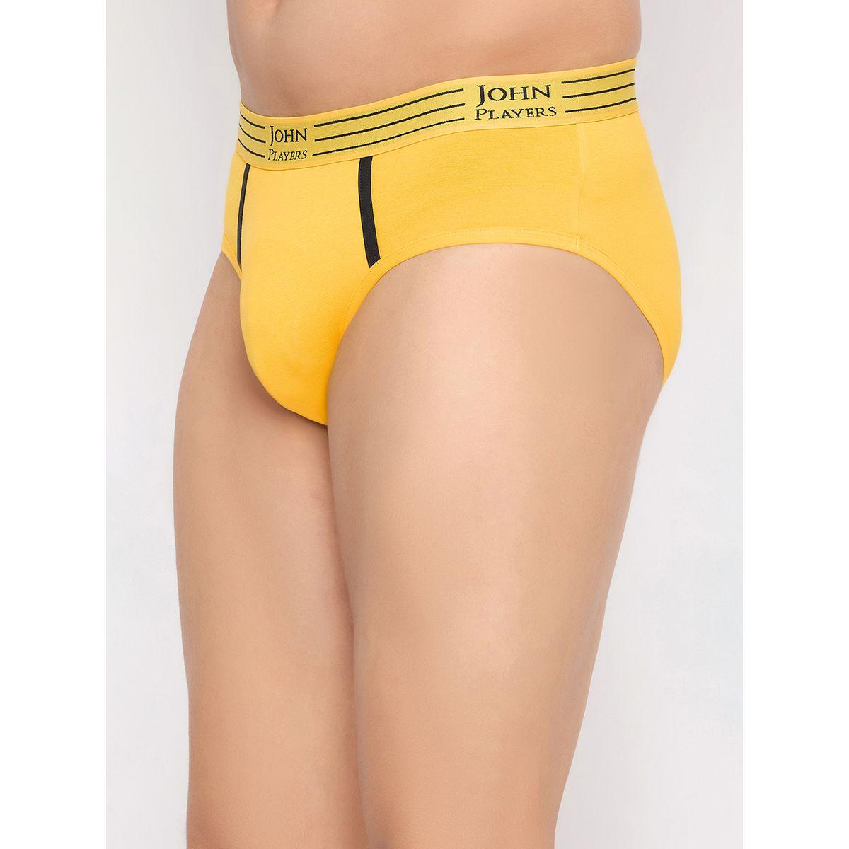 John Player Pack of 2 - Solid Briefs with Striped Waistband-men-clothing-innerwear-underwear-image-3