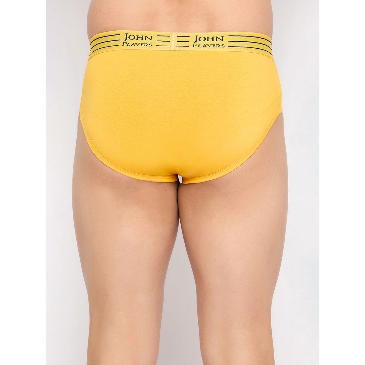 John Player Pack of 2 - Solid Briefs with Striped Waistband-men-clothing-innerwear-underwear-image-5