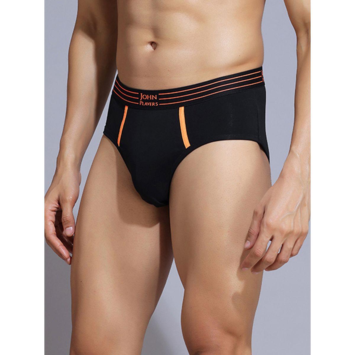 John Player Pack of 2 - Solid Briefs with Striped Waistband-men-clothing-innerwear-underwear-image-4