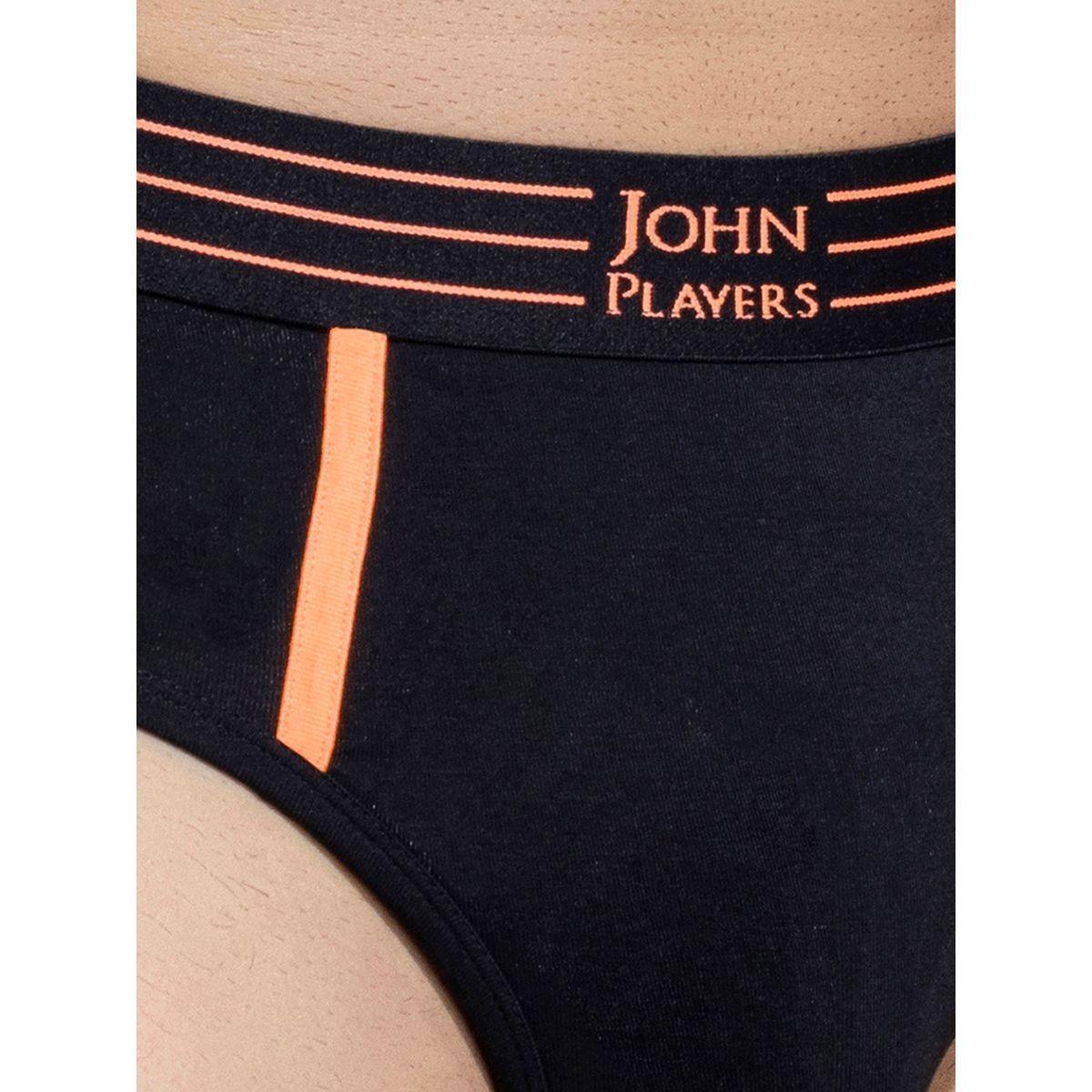 John Player Pack of 2 - Solid Briefs with Striped Waistband-men-clothing-innerwear-underwear-image-6