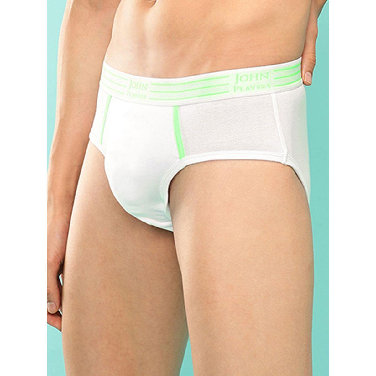 John Player Pack of 2 - Solid Briefs with Striped Waistband-men-clothing-innerwear-underwear-image-3
