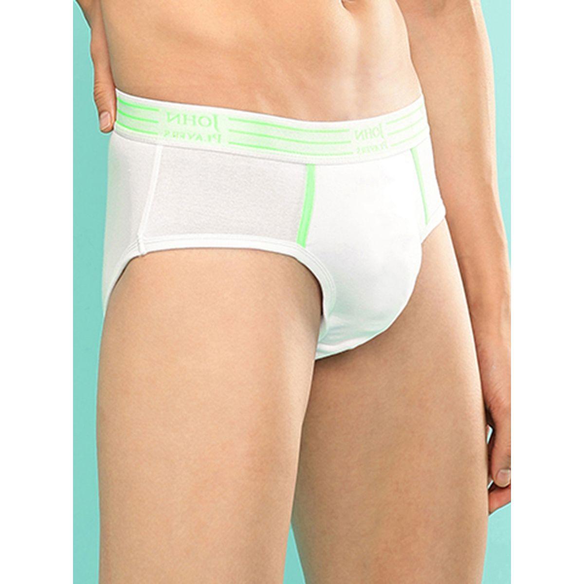 John Player Pack of 2 - Solid Briefs with Striped Waistband-men-clothing-innerwear-underwear-image-4