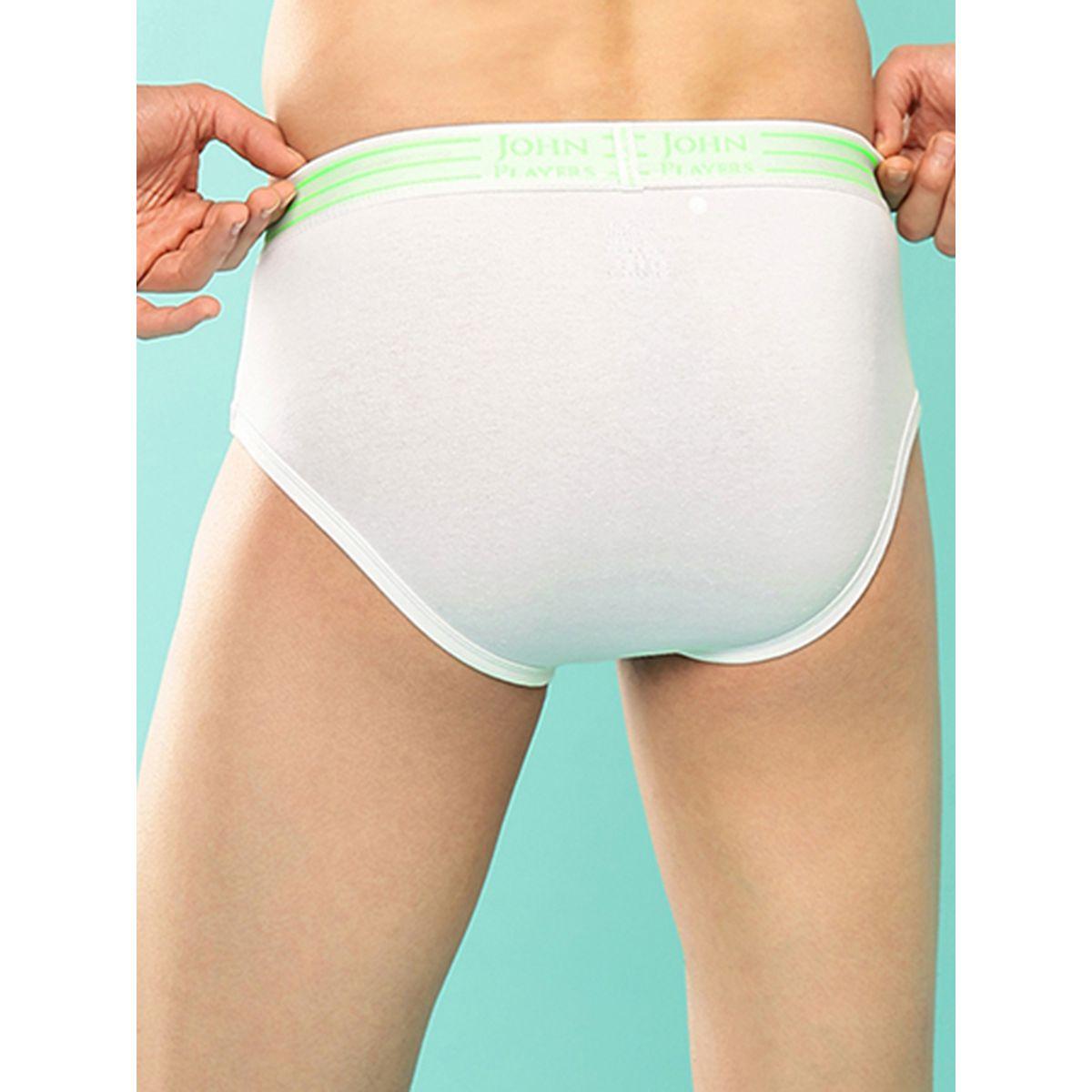 John Player Pack of 2 - Solid Briefs with Striped Waistband-men-clothing-innerwear-underwear-image-5