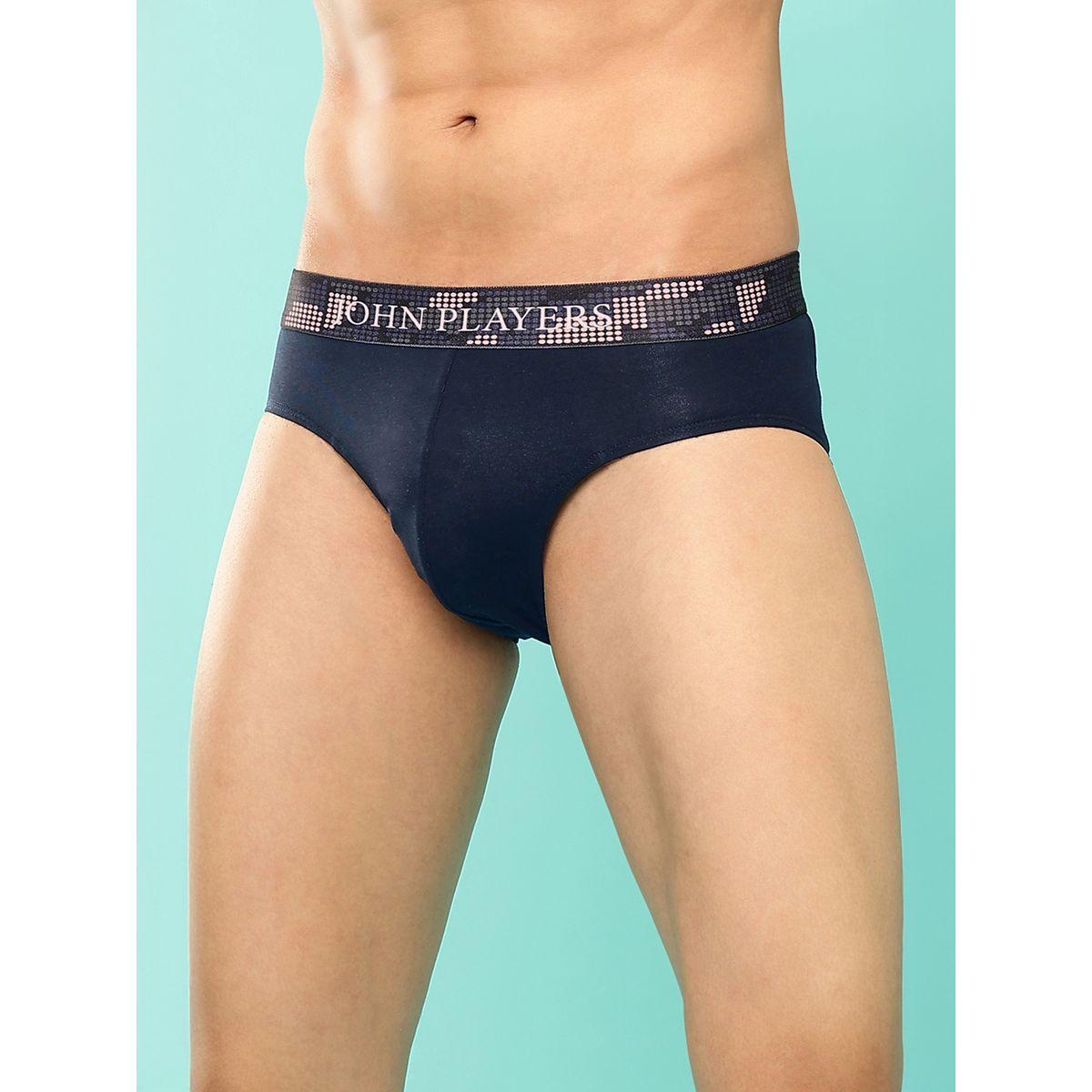 John Player Pack of 2 - Solid Briefs with Sublimation Waistband-men-clothing-innerwear-underwear-image-2
