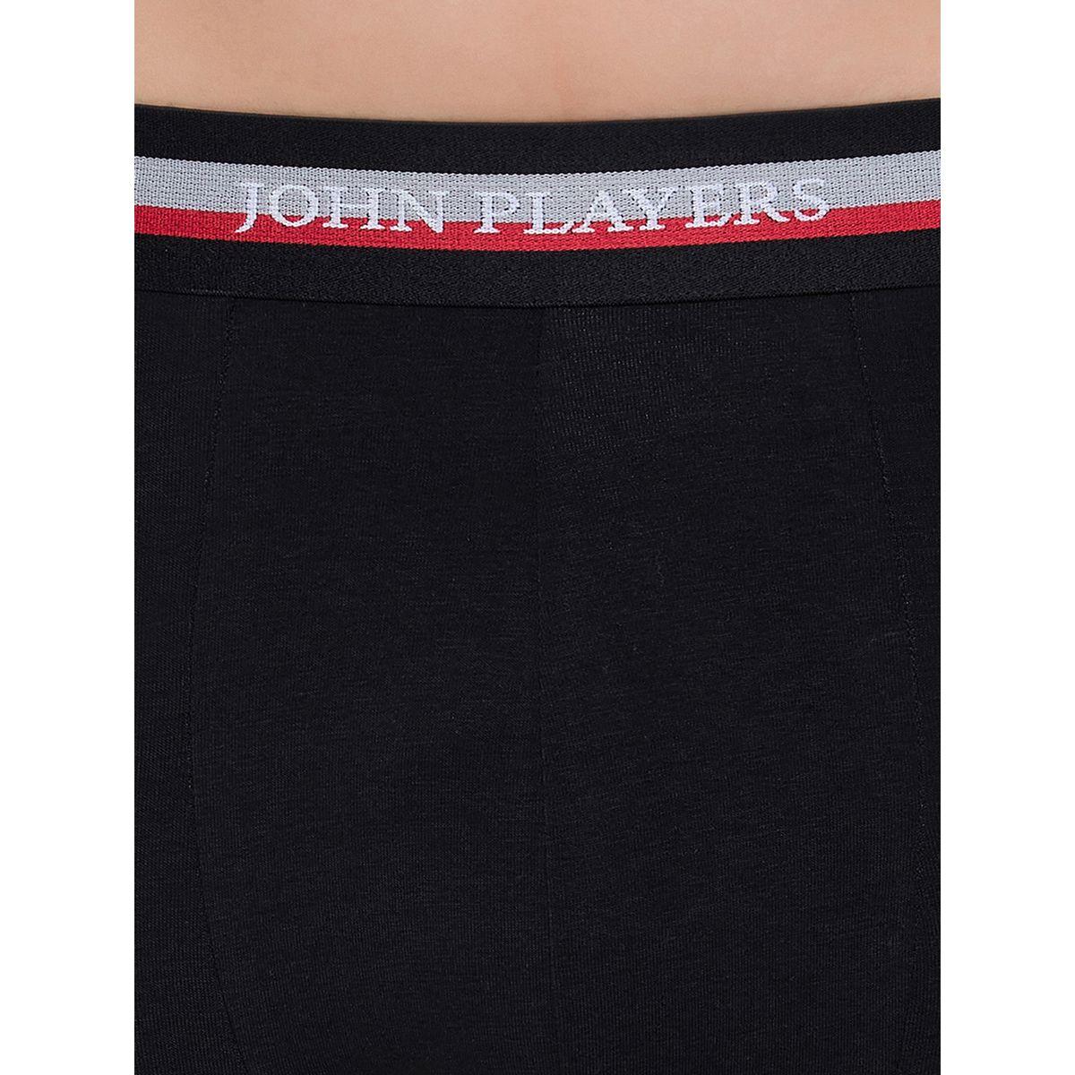 John Player Pack of 2 - Solid Trunks with Elastic Waistband-men-clothing-innerwear-underwear-image-6