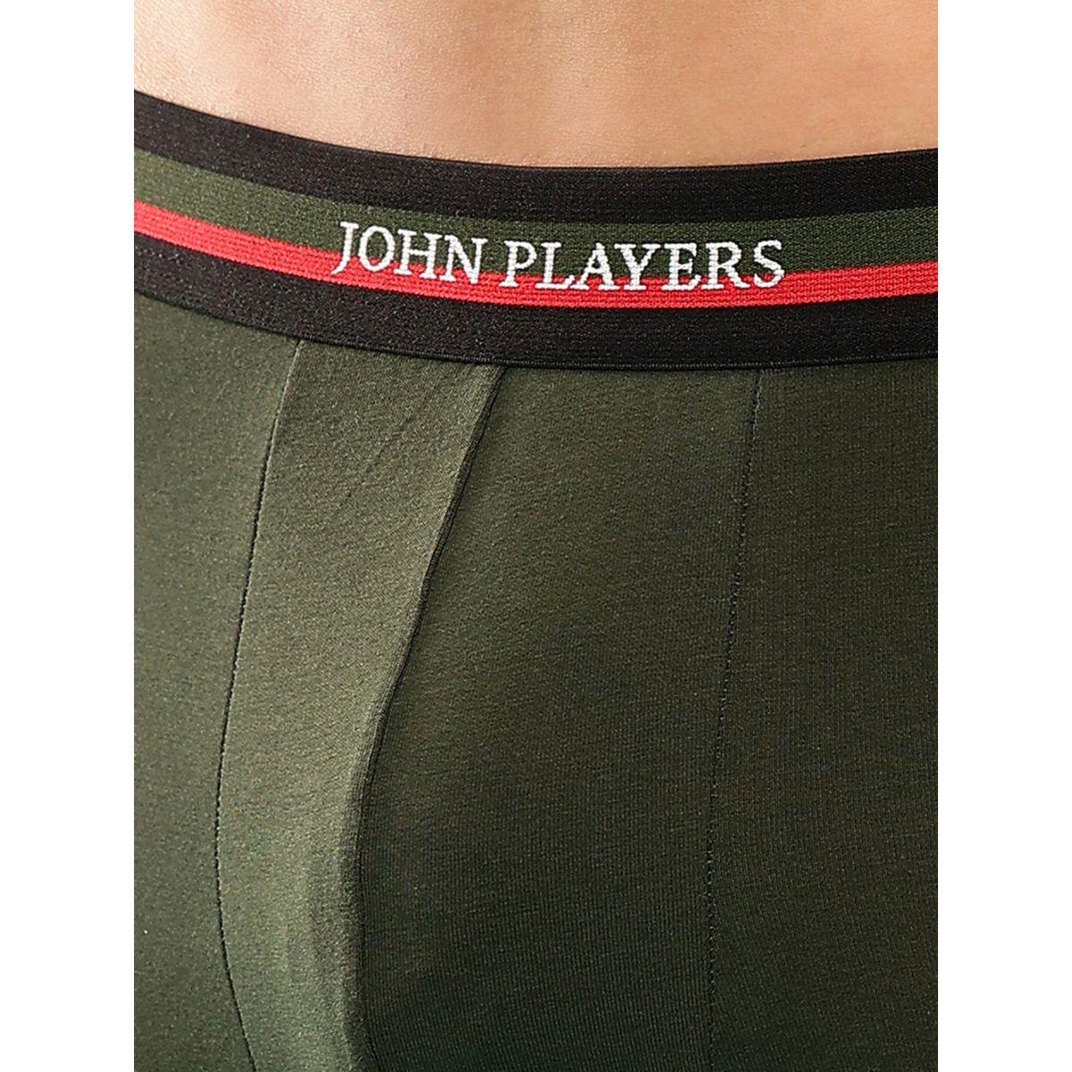 John Player Pack of 2 - Solid Trunks with Elastic Waistband-men-clothing-innerwear-underwear-image-6