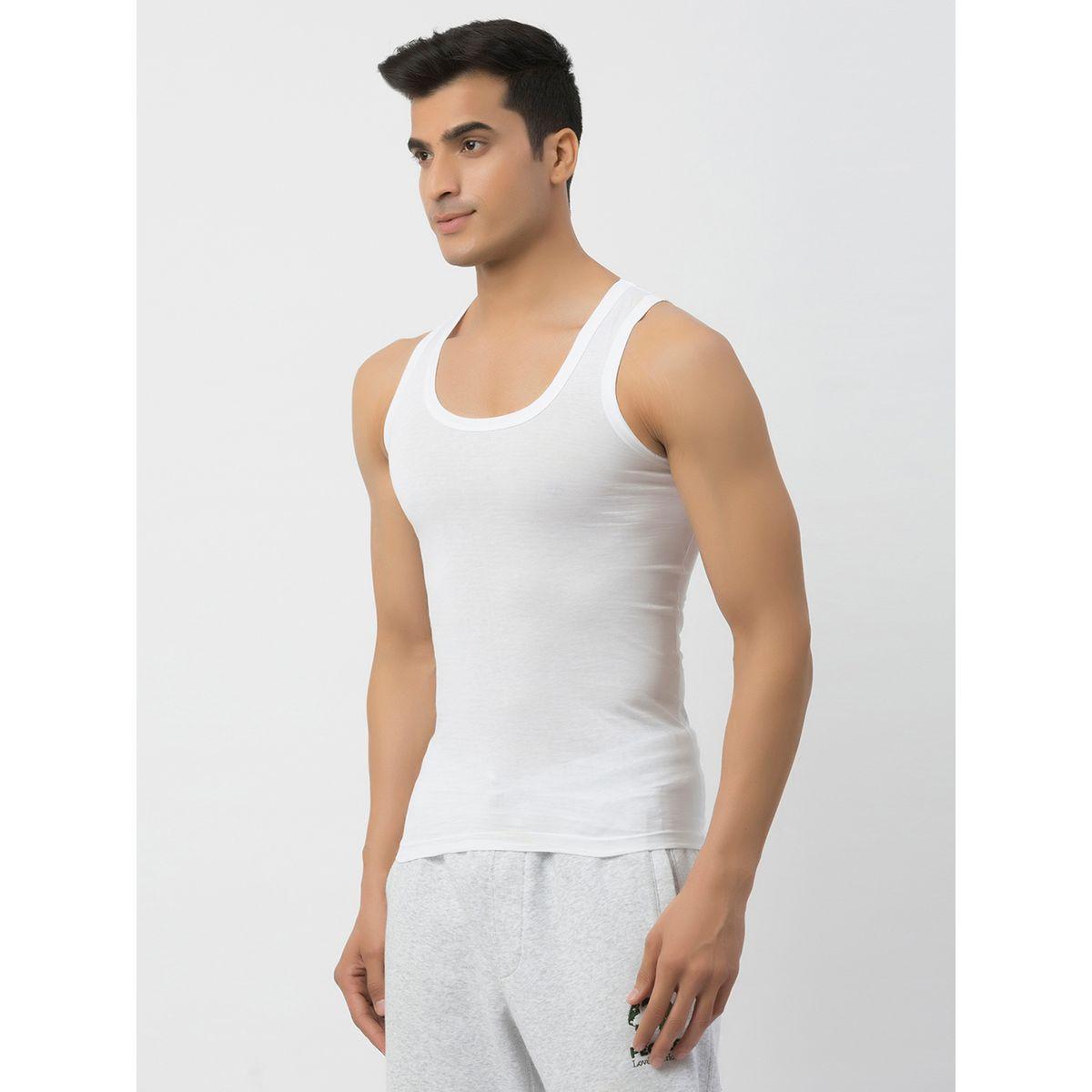 John Player Pack of 2 - Solid Scoop Neck Cotton Vest-men-clothing-tshirtsandpolos-tshirts-image-3
