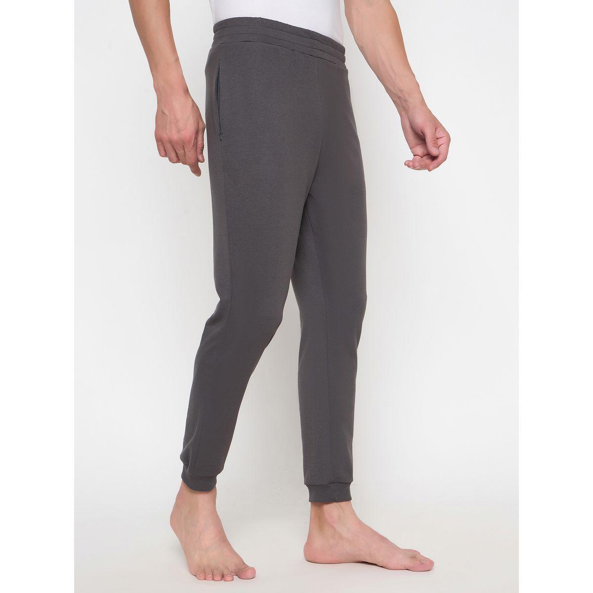 John Player Solid Elasticated Waistband Cotton Joggers-men-clothing-sportswearandactivewear-bottoms-image-4