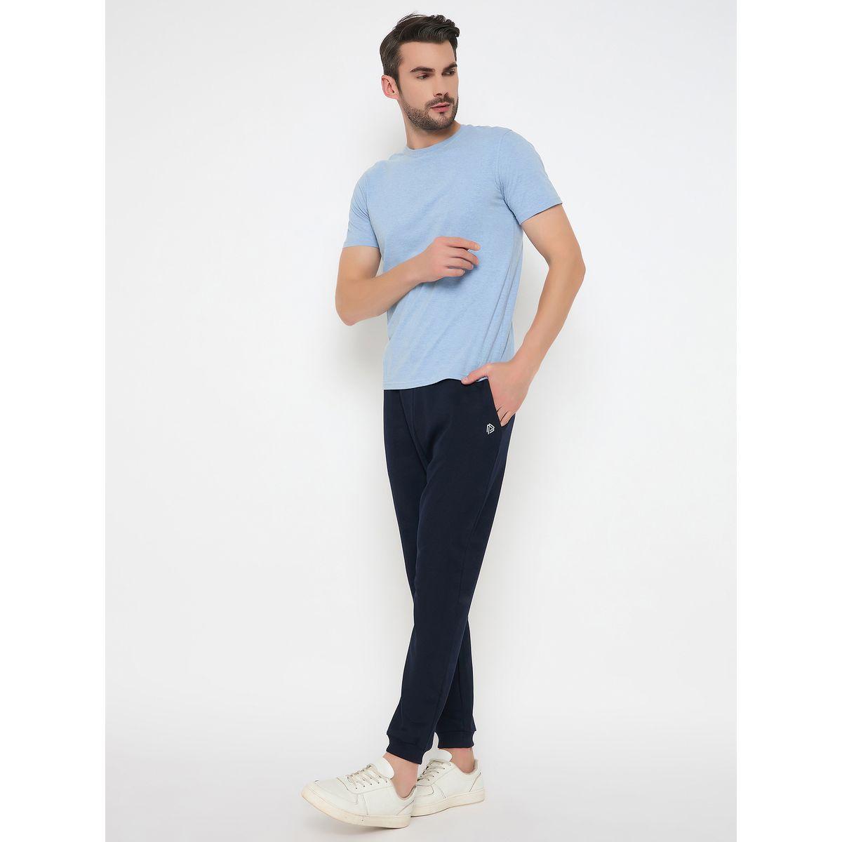 John Player Solid Elasticated Waistband Cotton Joggers-men-clothing-sportswearandactivewear-bottoms-image-1