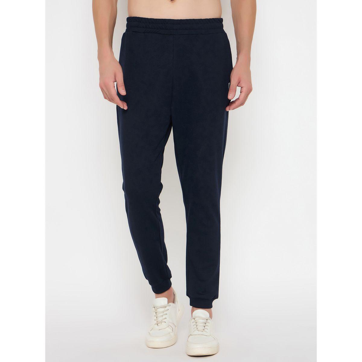 John Player Solid Elasticated Waistband Cotton Joggers-men-clothing-sportswearandactivewear-bottoms-image-2