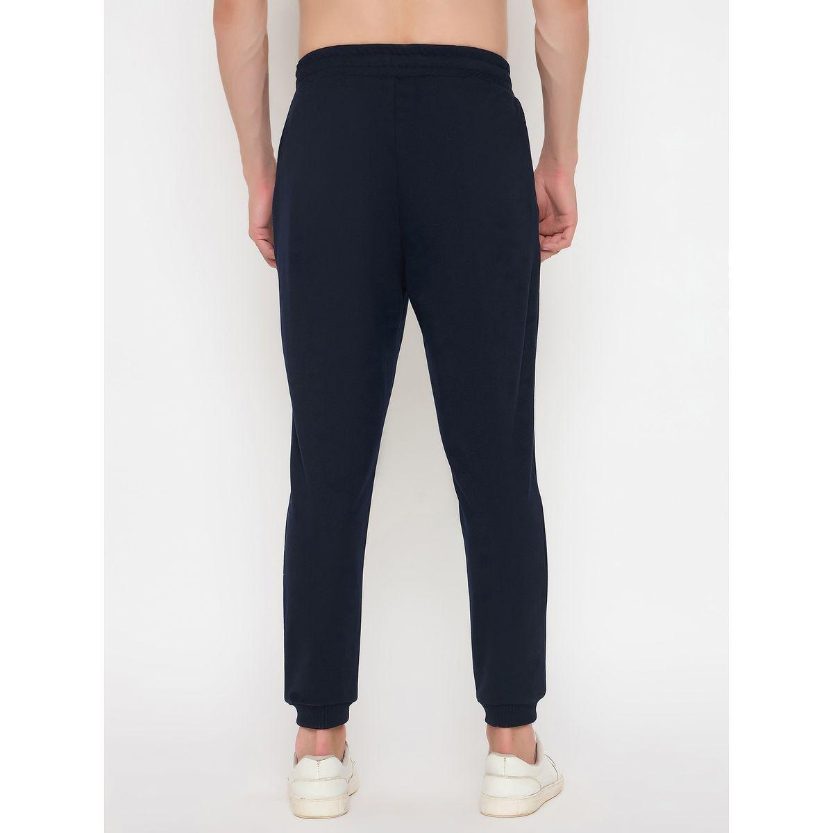 John Player Solid Elasticated Waistband Cotton Joggers-men-clothing-sportswearandactivewear-bottoms-image-5
