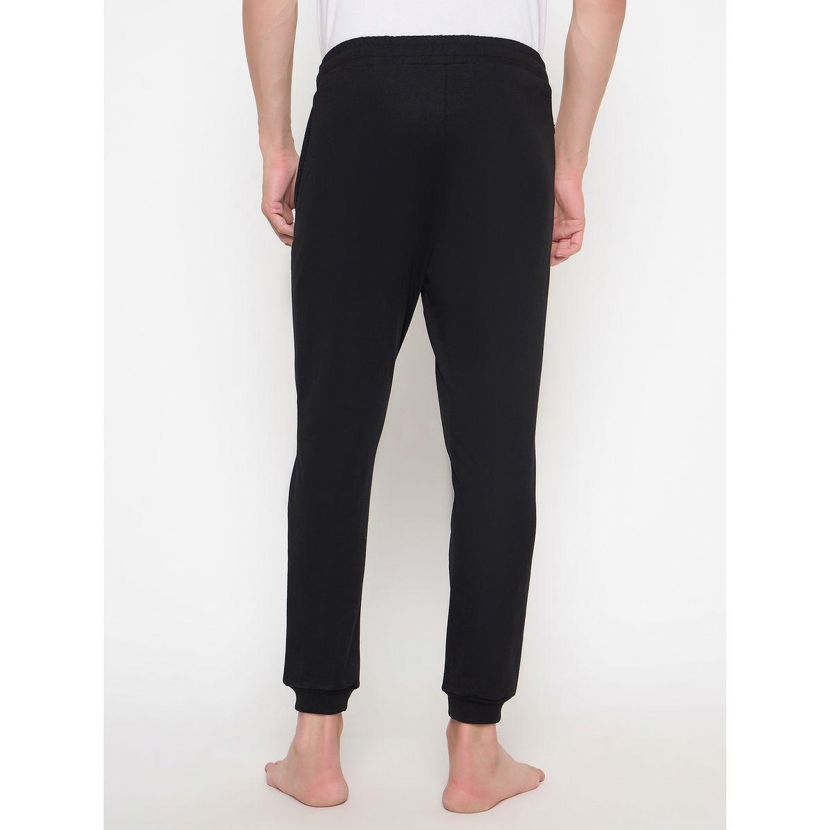 John Player Solid Elasticated Waistband Cotton Joggers-men-clothing-sportswearandactivewear-bottoms-image-5
