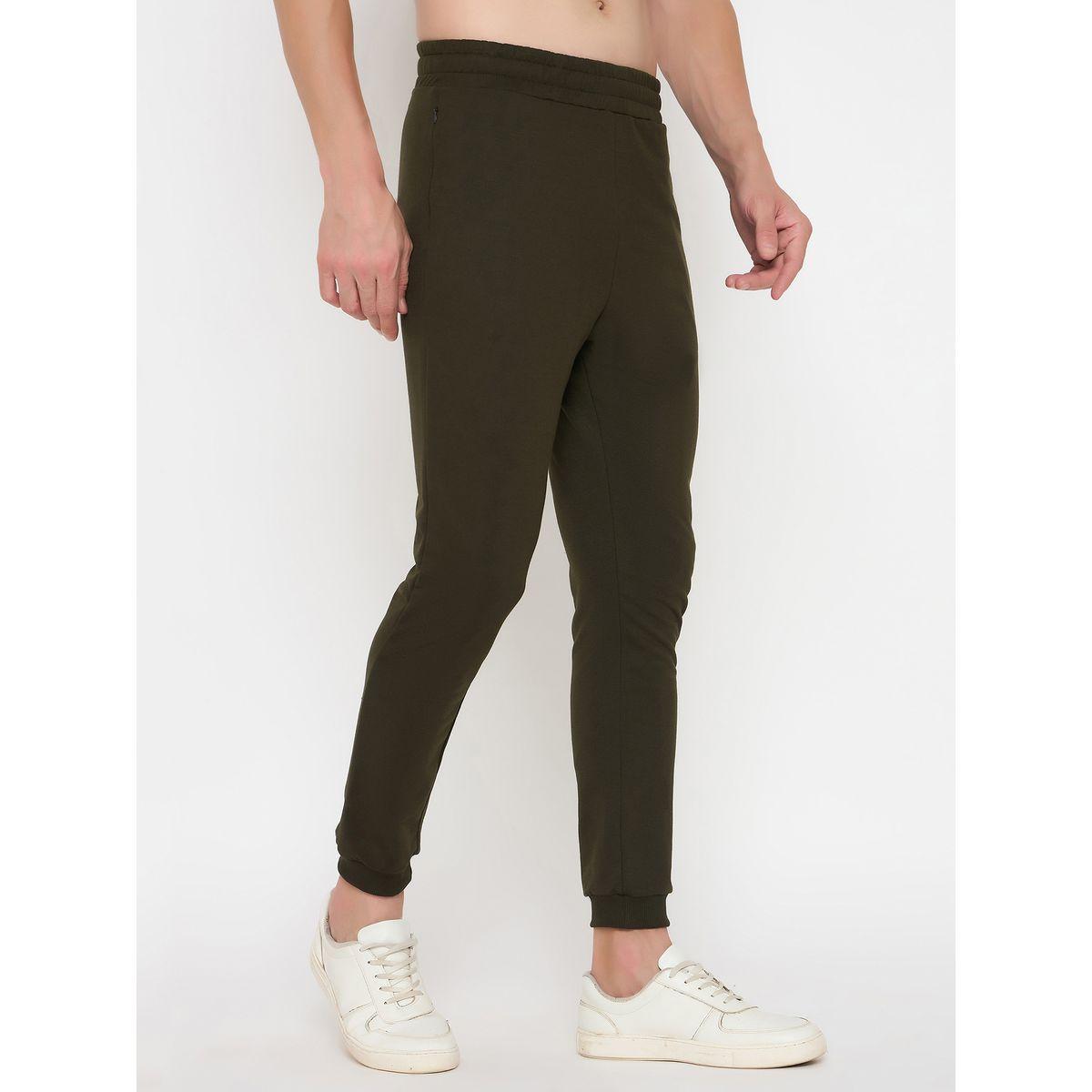 John Player Solid Elasticated Waistband Cotton Joggers-men-clothing-sportswearandactivewear-bottoms-image-4