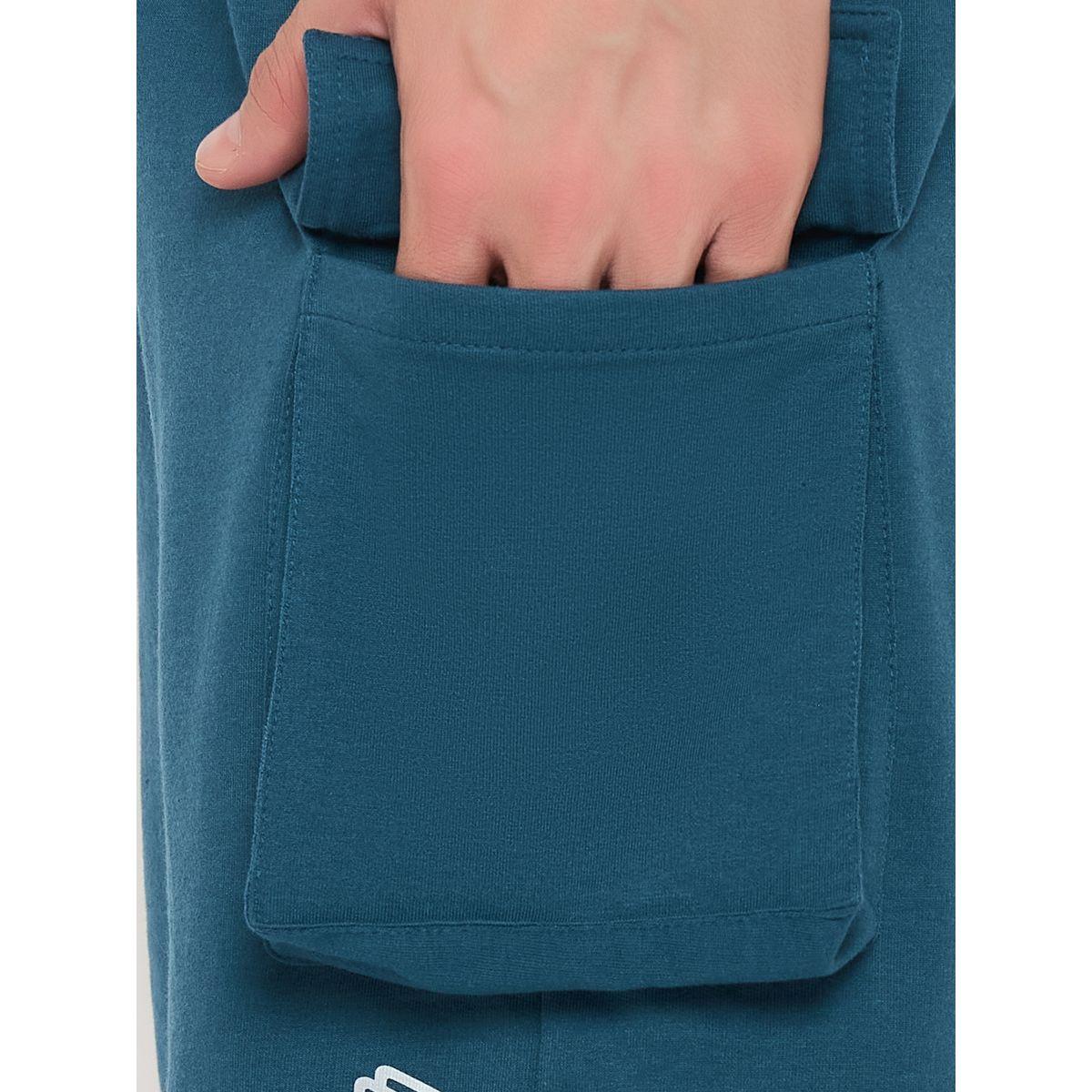 John Player Solid Drawstring Waist Lounge Shorts with Pockets-men-clothing-sportswearandactivewear-bottoms-image-7