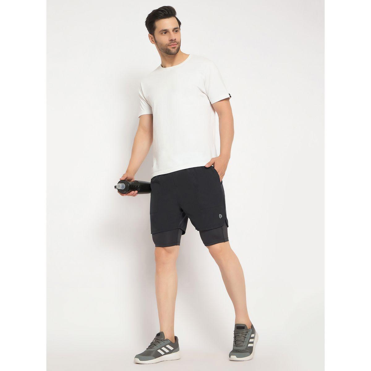 John Player Plain Elasticated Waistband Shorts-men-clothing-sportswearandactivewear-bottoms-image-1