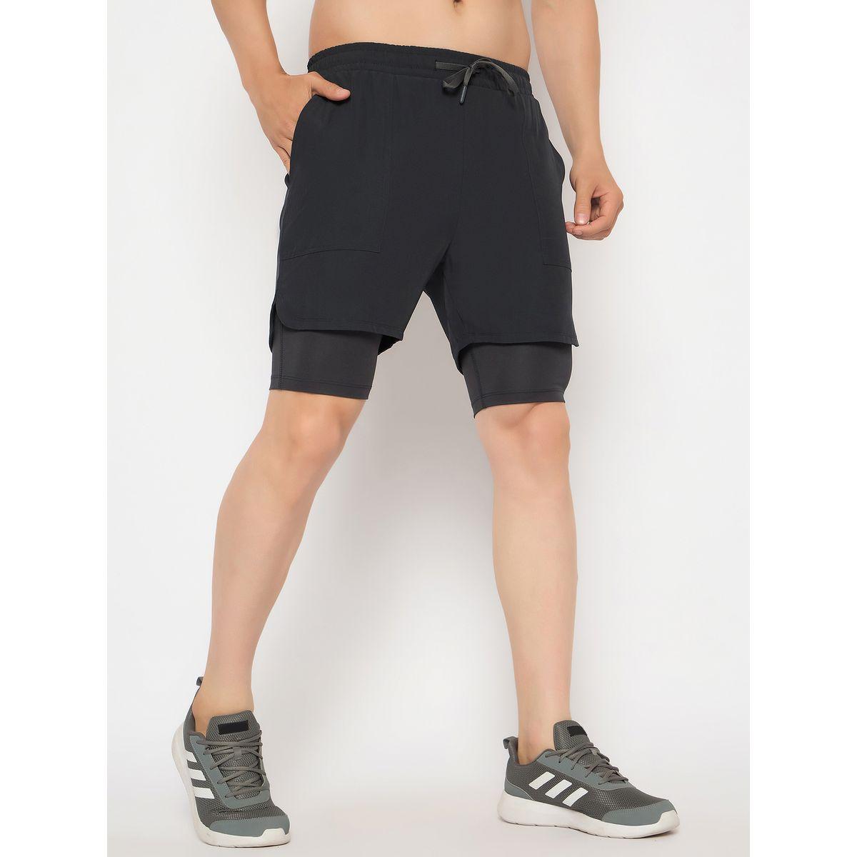John Player Plain Elasticated Waistband Shorts-men-clothing-sportswearandactivewear-bottoms-image-4