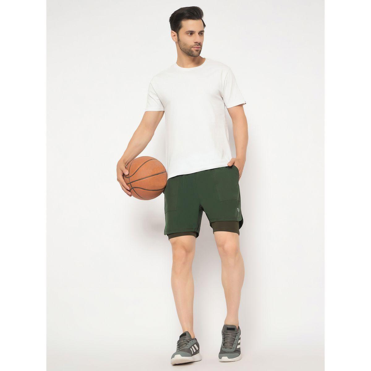 شورت سادة بخصر مطاطي-men-clothing-sportswearandactivewear-bottoms-image-1