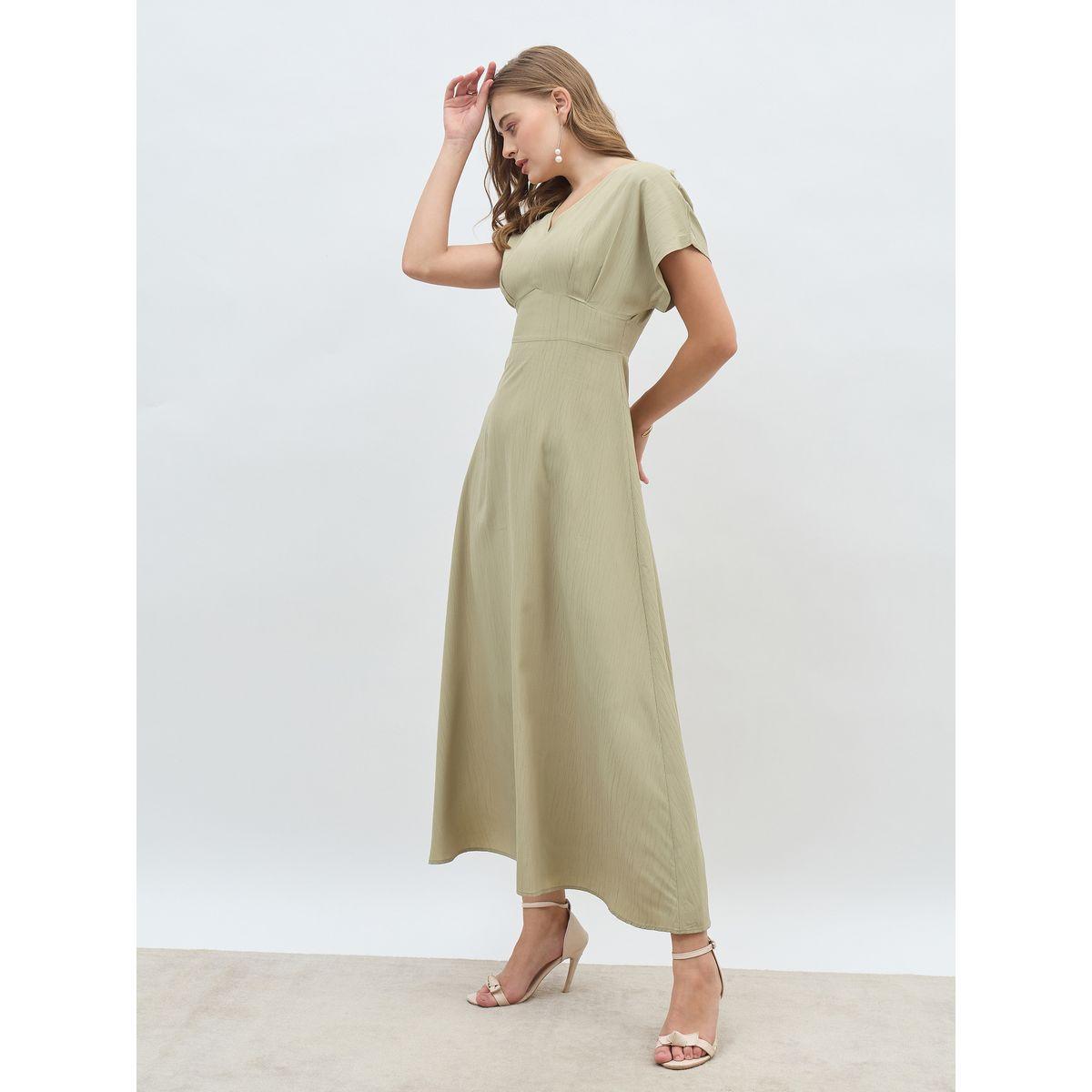 فستان طويل بحافة واسعة وأكمام مُمتدة-women-clothing-dresses-image-3