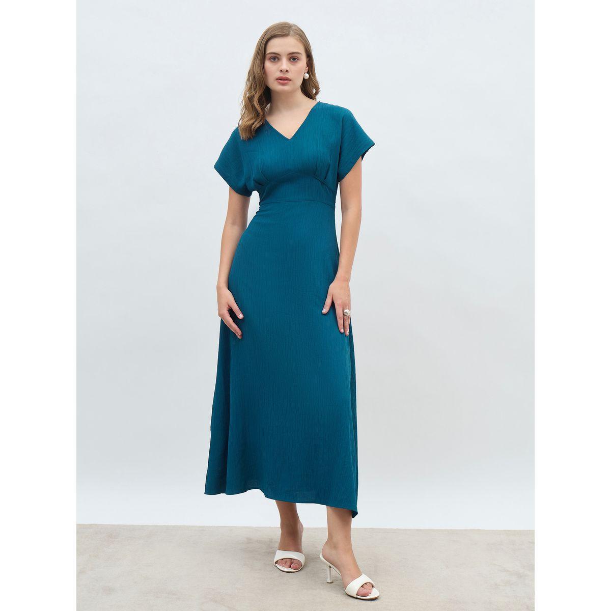 Styli Crinkled Extended Sleeves A-Line Maxi Dress-women-clothing-dresses-image-2