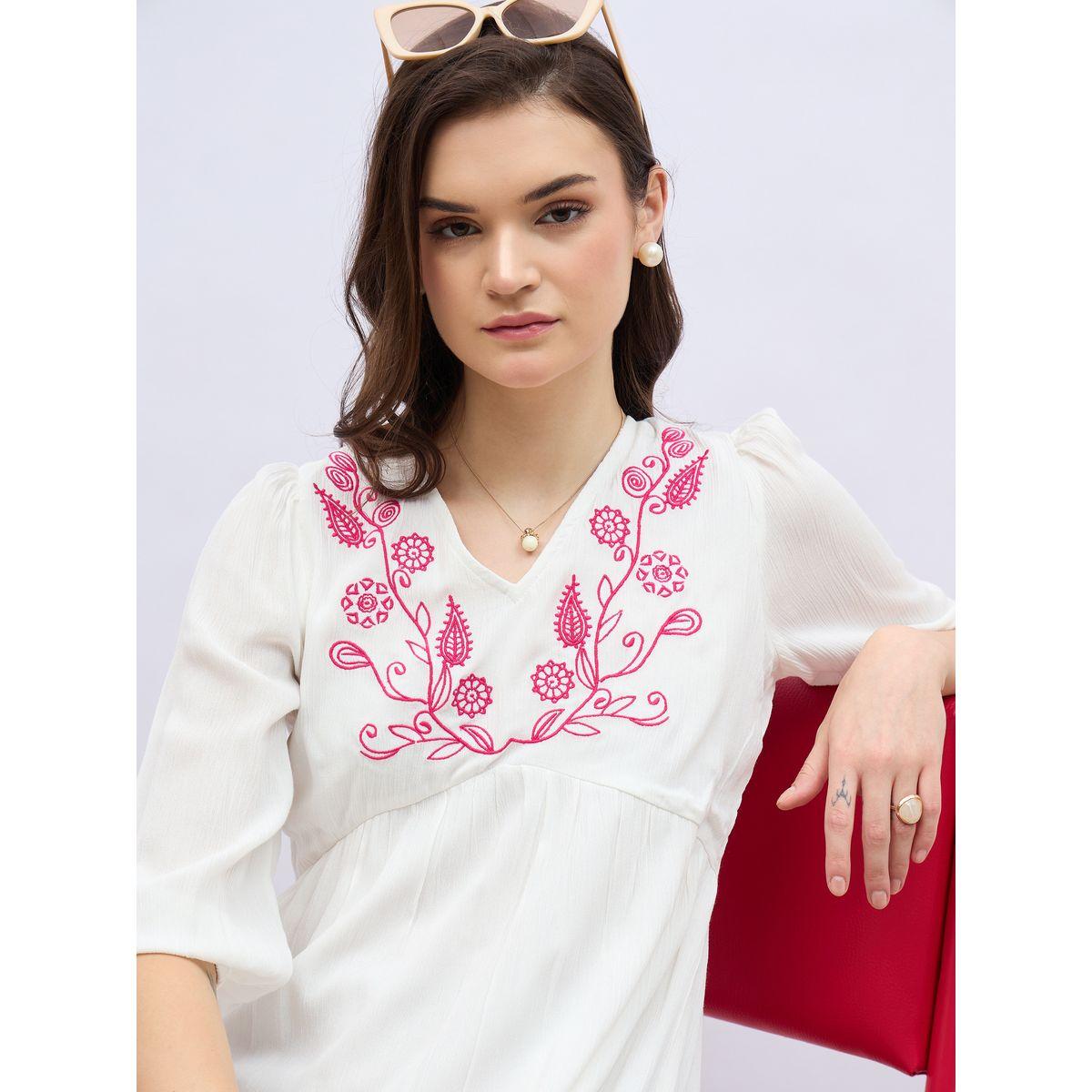 Styli Embroidered V Neck A-Line Midi Dress-women-clothing-dresses-image-4