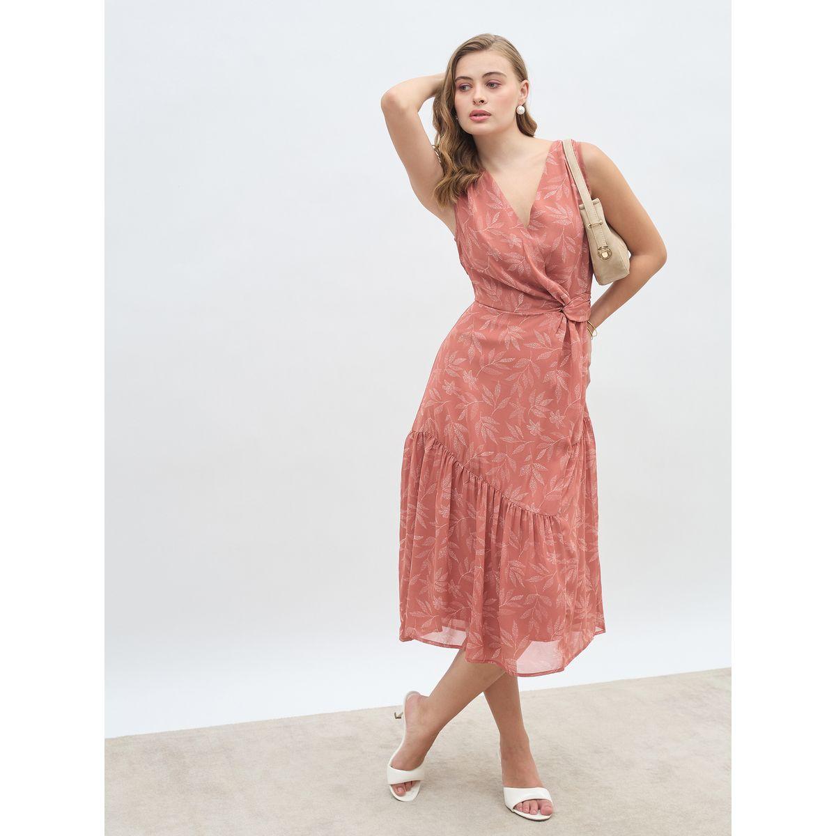 فستان ميدي مطبع بالكامل بنمط لف-women-clothing-dresses-image-1