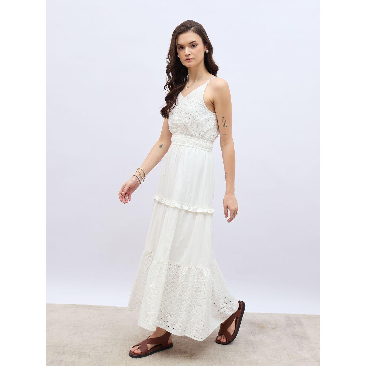فستان طويل بتفاصيل شيفلي وكشكش مع كسرات-women-clothing-dresses-image-3