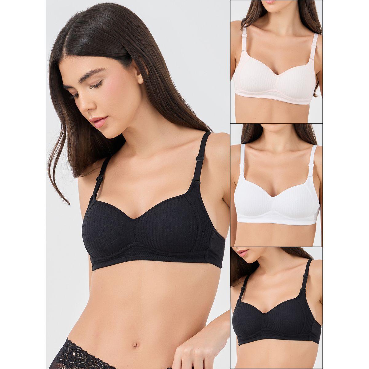 مجموعة من 3 صدريات مزينة بزهور جاكار-women-clothing-lingerie-bras-image-1
