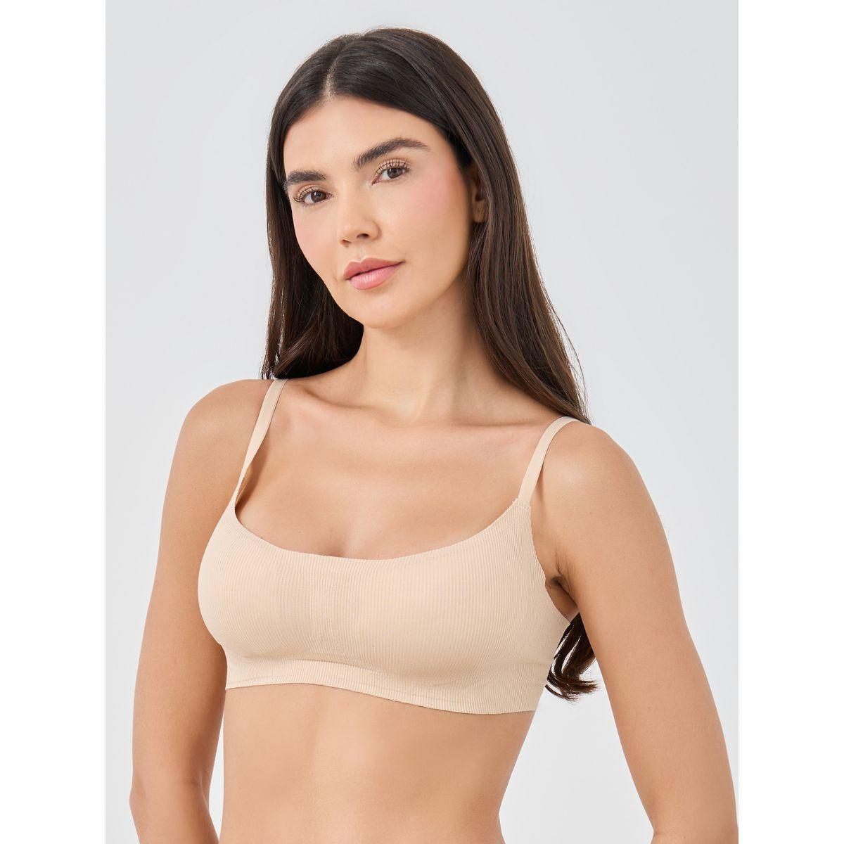 Styli Pack of 3 - Ribbed Non-Wired Moulded T-Shirt Bra-women-clothing-lingerie-bras-image-5