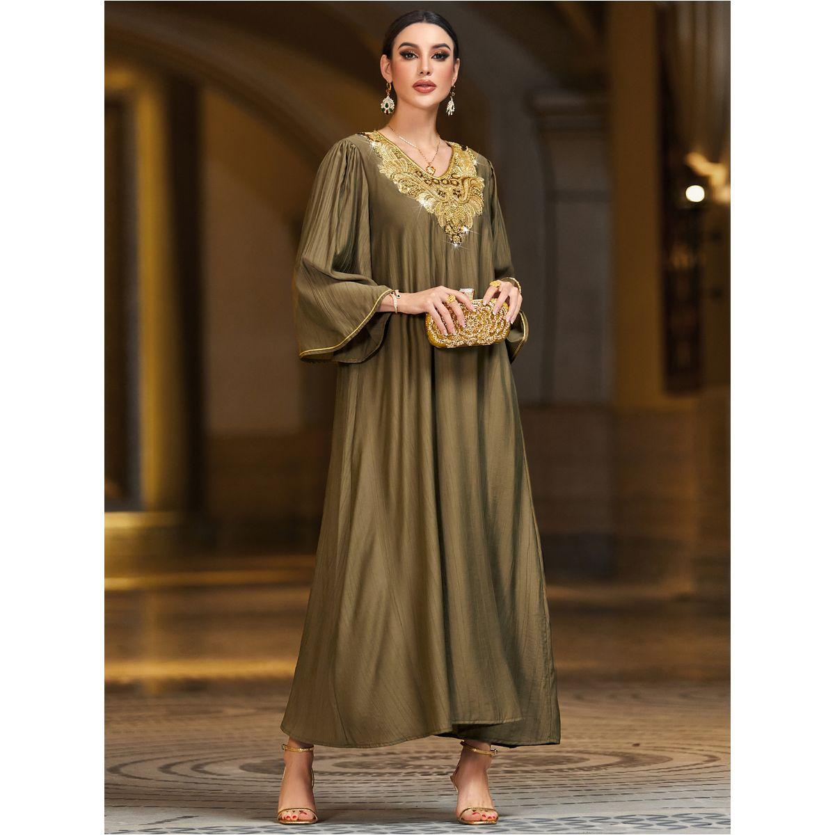 جلابية طويلة منمقة بزهور مع حافة واسعة-women-arabicclothing-jalabiyas-image-5