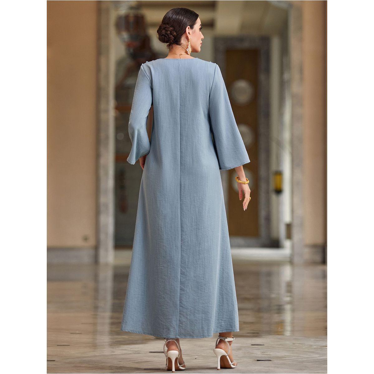 جلابية منمقة بحافة واسعة وأكمام طويلة-women-arabicclothing-jalabiyas-image-6