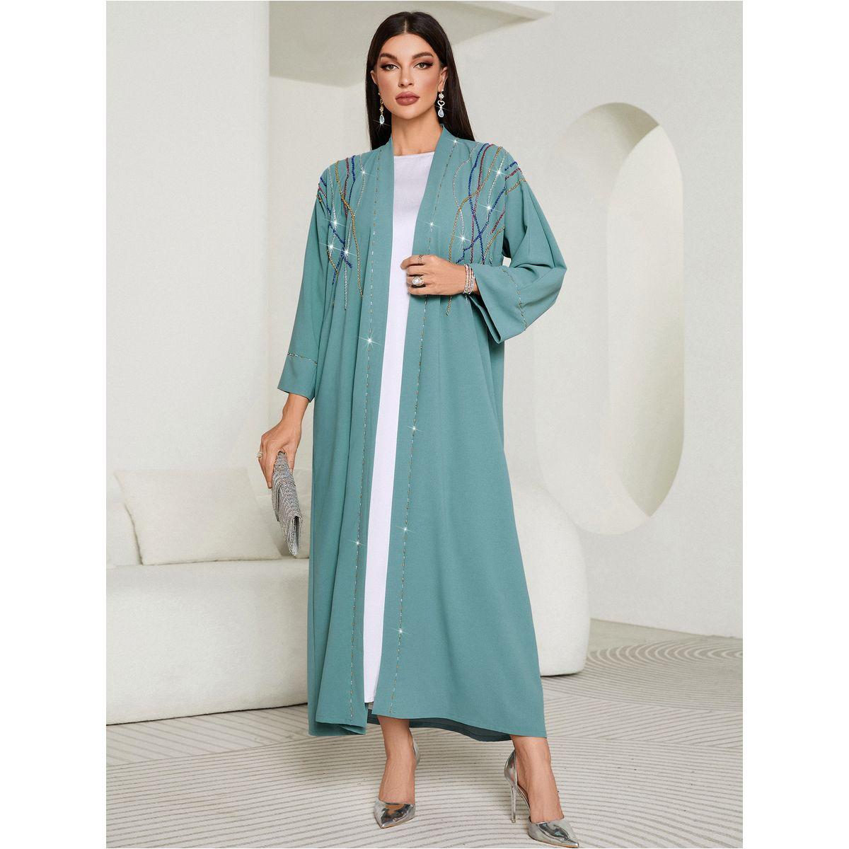 Styli Embellished Long Sleeve A-Line Maxi Abaya-women-arabicclothing-abayas-image-1
