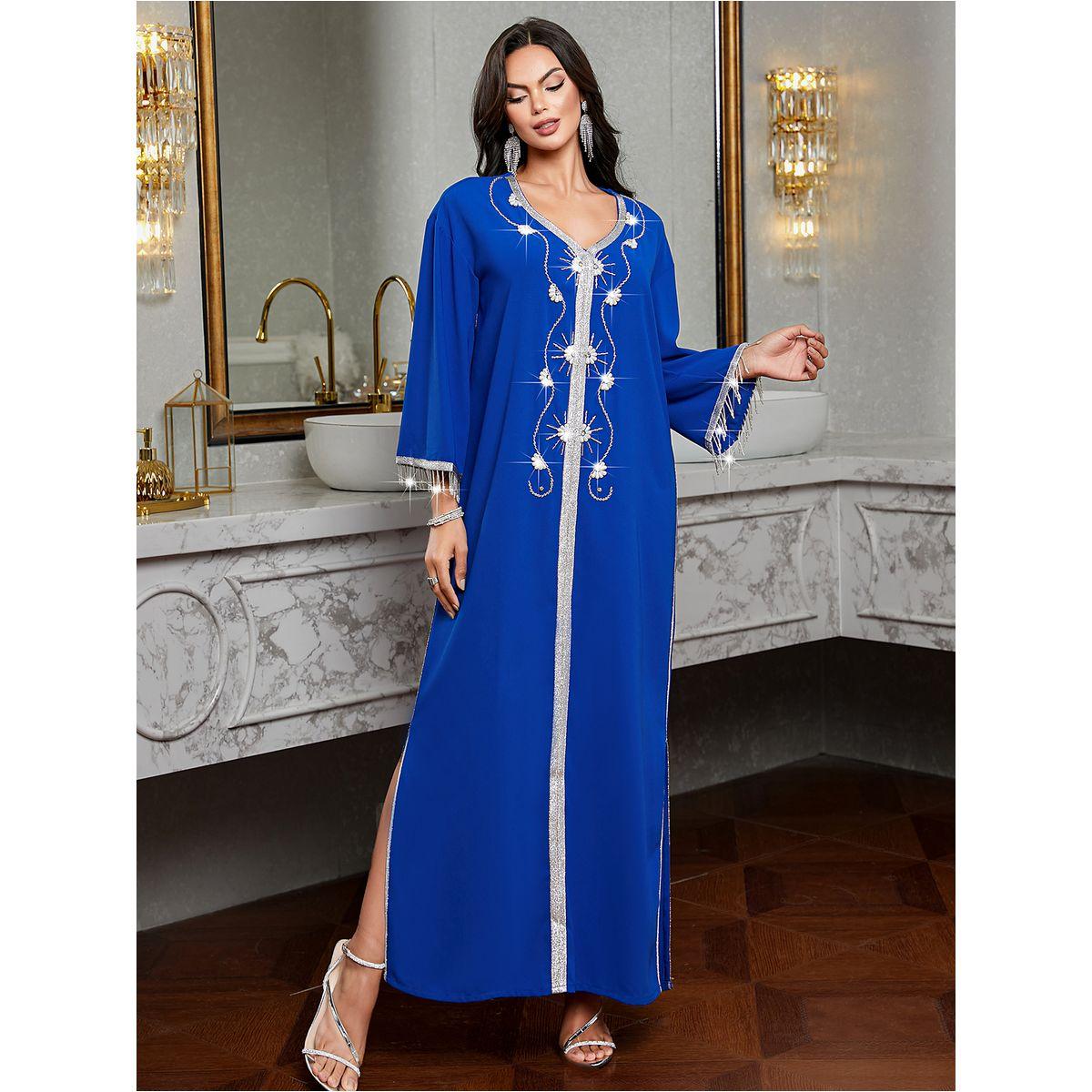 جلابية مُطرّزة بحافة واسعة وشراشيب-women-arabicclothing-jalabiyas-image-8