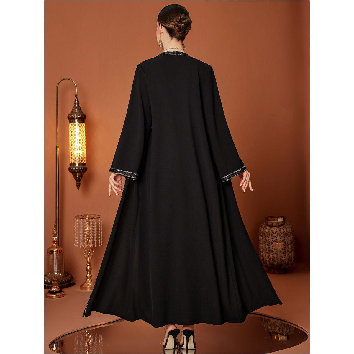 Styli Beaded Embroidered Long Sleeve Abaya with Tassel Detail-women-arabicclothing-abayas-image-6