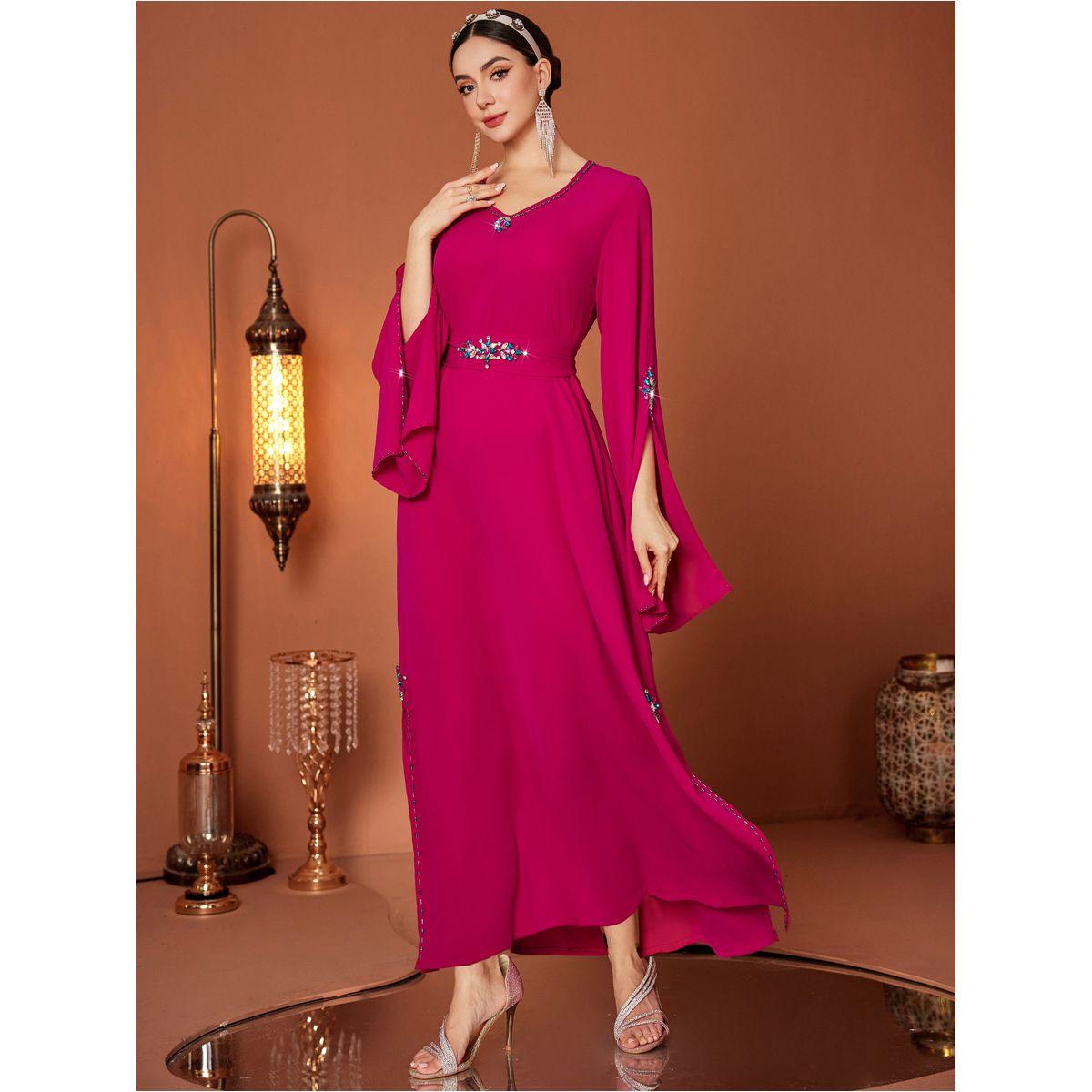 Styli Embellished Round Neck Split Sleeve Maxi Dress-women-clothing-dresses-image-4