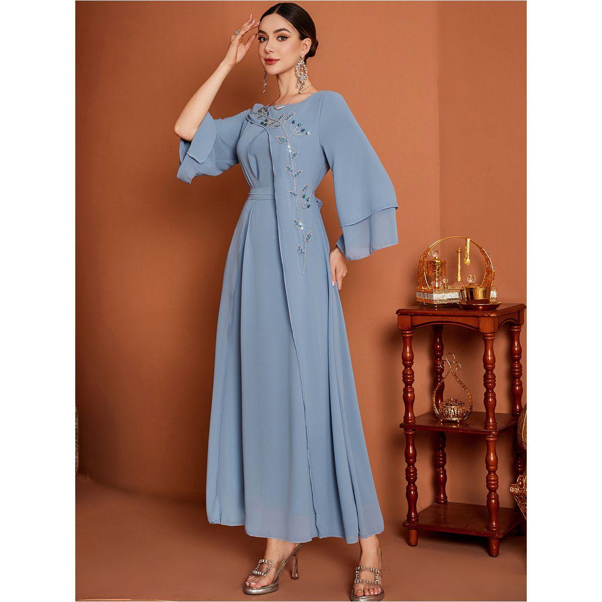 Styli Embellished Square Neck A-Line Maxi Dress-women-clothing-dresses-image-3
