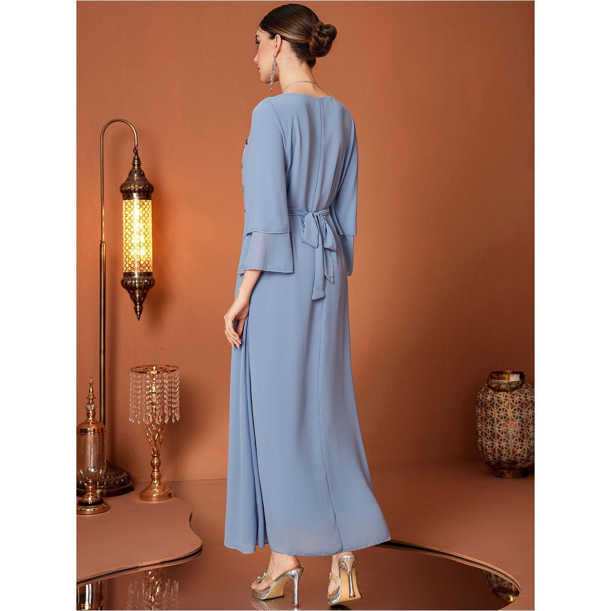 Styli Embellished Square Neck A-Line Maxi Dress-women-clothing-dresses-image-4