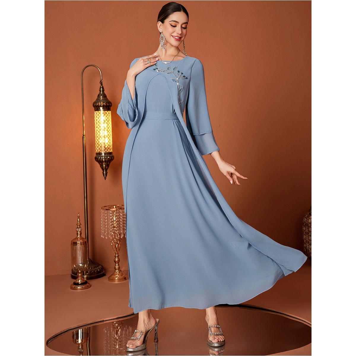 Styli Embellished Square Neck A-Line Maxi Dress-women-clothing-dresses-image-6