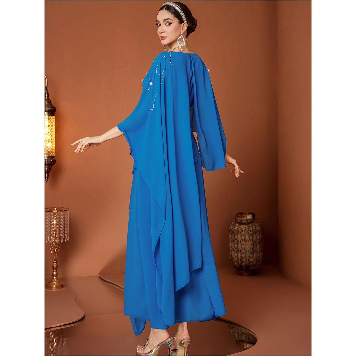 Styli Embellished Twist Front Cape Sleeve Maxi Dress-women-clothing-dresses-image-6
