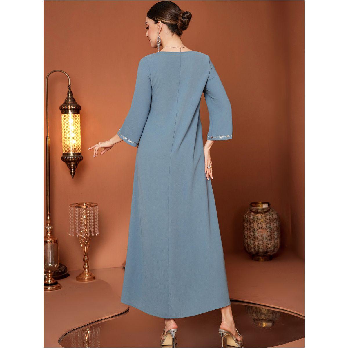 Styli Embellished Long Sleeve Round Neck A-Line Jalabiya-women-arabicclothing-jalabiyas-image-6