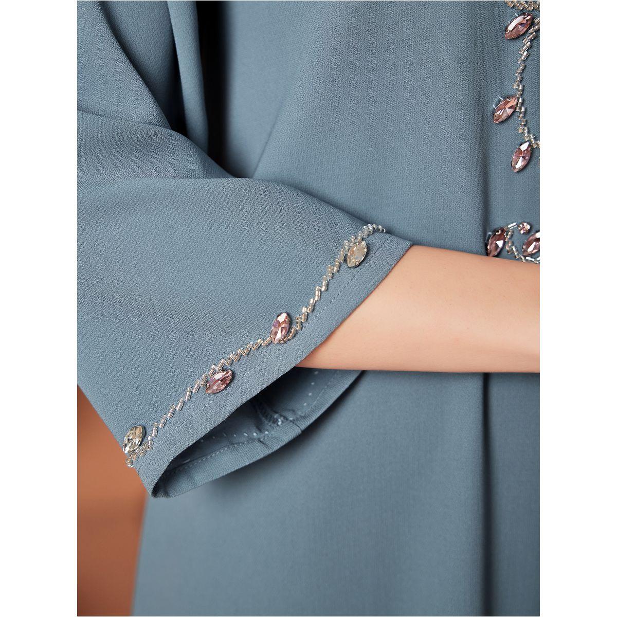 Styli Embellished Long Sleeve Round Neck A-Line Jalabiya-women-arabicclothing-jalabiyas-image-7