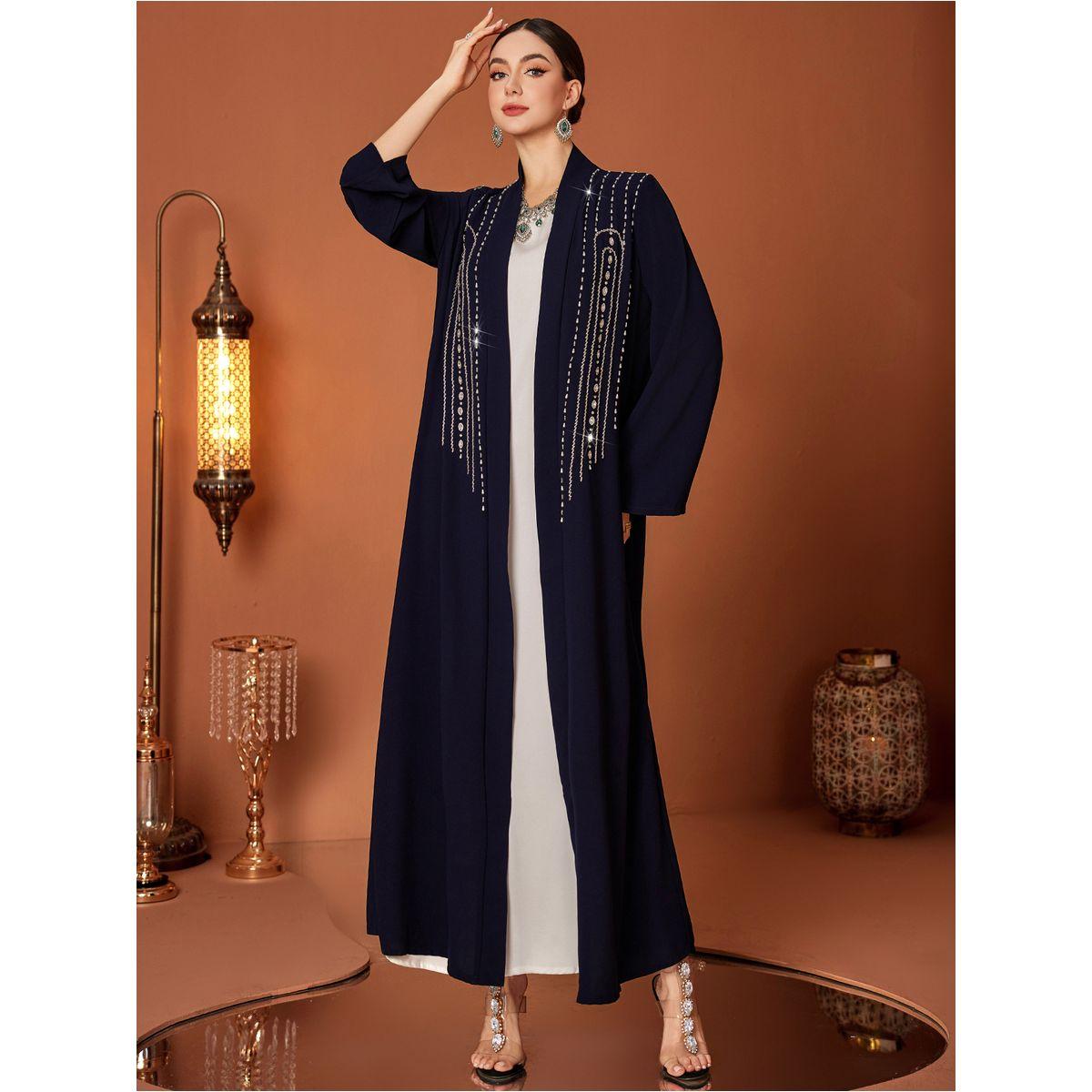 Styli Embroidered Long Sleeve A-Line Maxi Abaya-women-arabicclothing-abayas-image-2