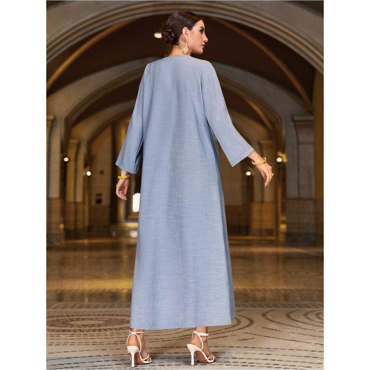 Styli Embellished V-Neck A-Line Jalabiya-women-arabicclothing-jalabiyas-image-4
