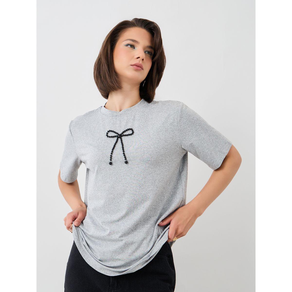 Styli Embellished Short Sleeve Regular Fit T-Shirt-women-clothing-tshirts-image-3