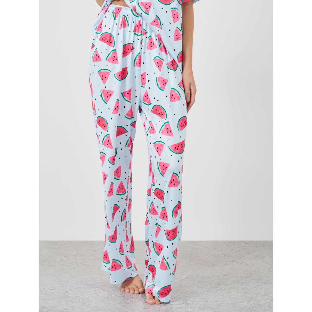 Styli Watermelon Print Short Sleeve Shirt and Pyjama Set-women-clothing-nightwear-pyjamas-longsets-image-5