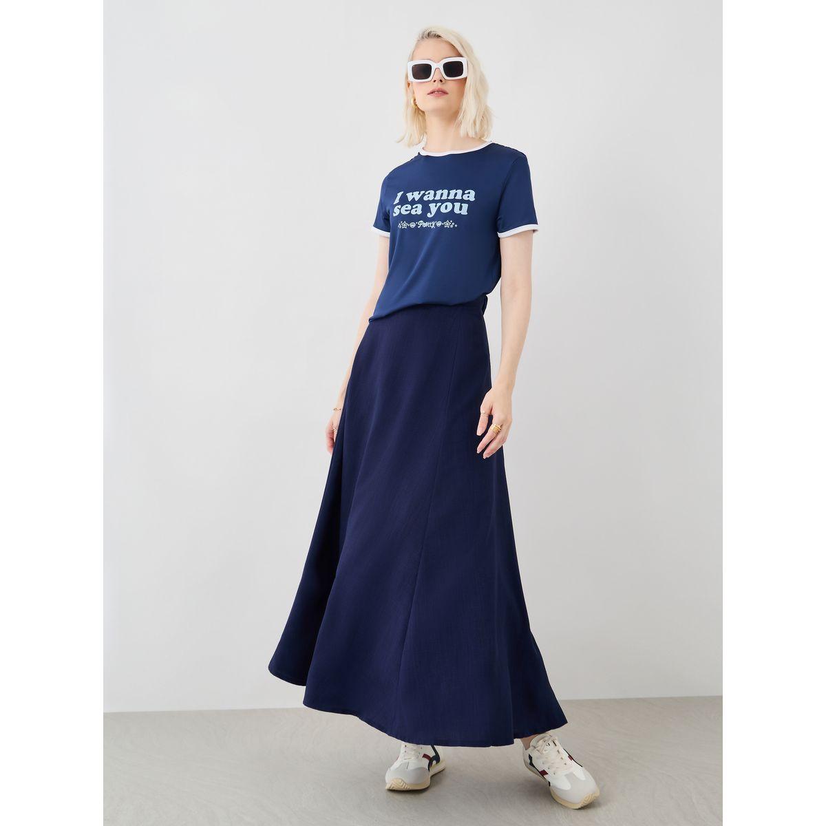 Styli Slogan Print Round Neck T-Shirt-women-clothing-tshirts-image-2