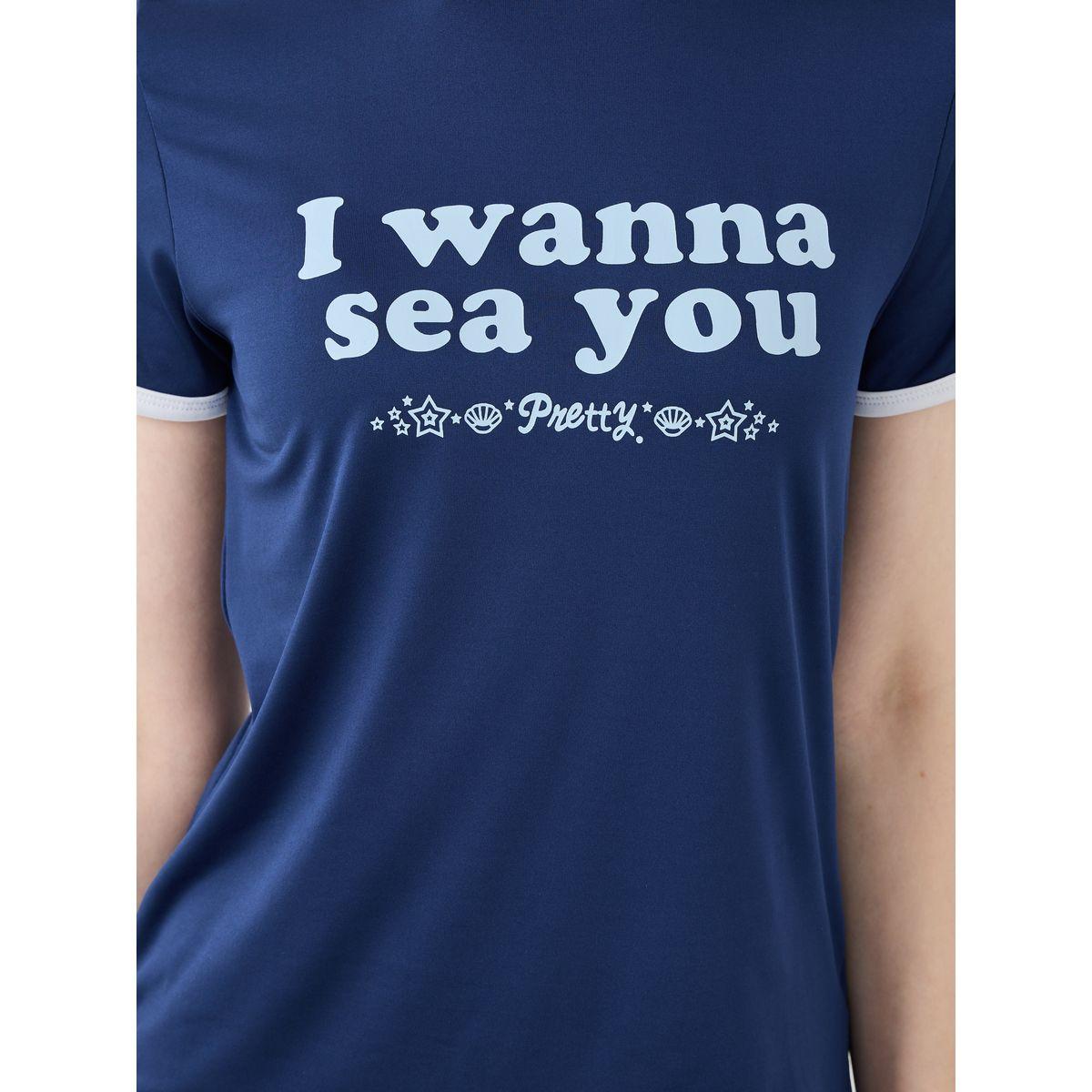 تيشيرت بياقة دائرية وطبعة كتابة-women-clothing-tshirts-image-3