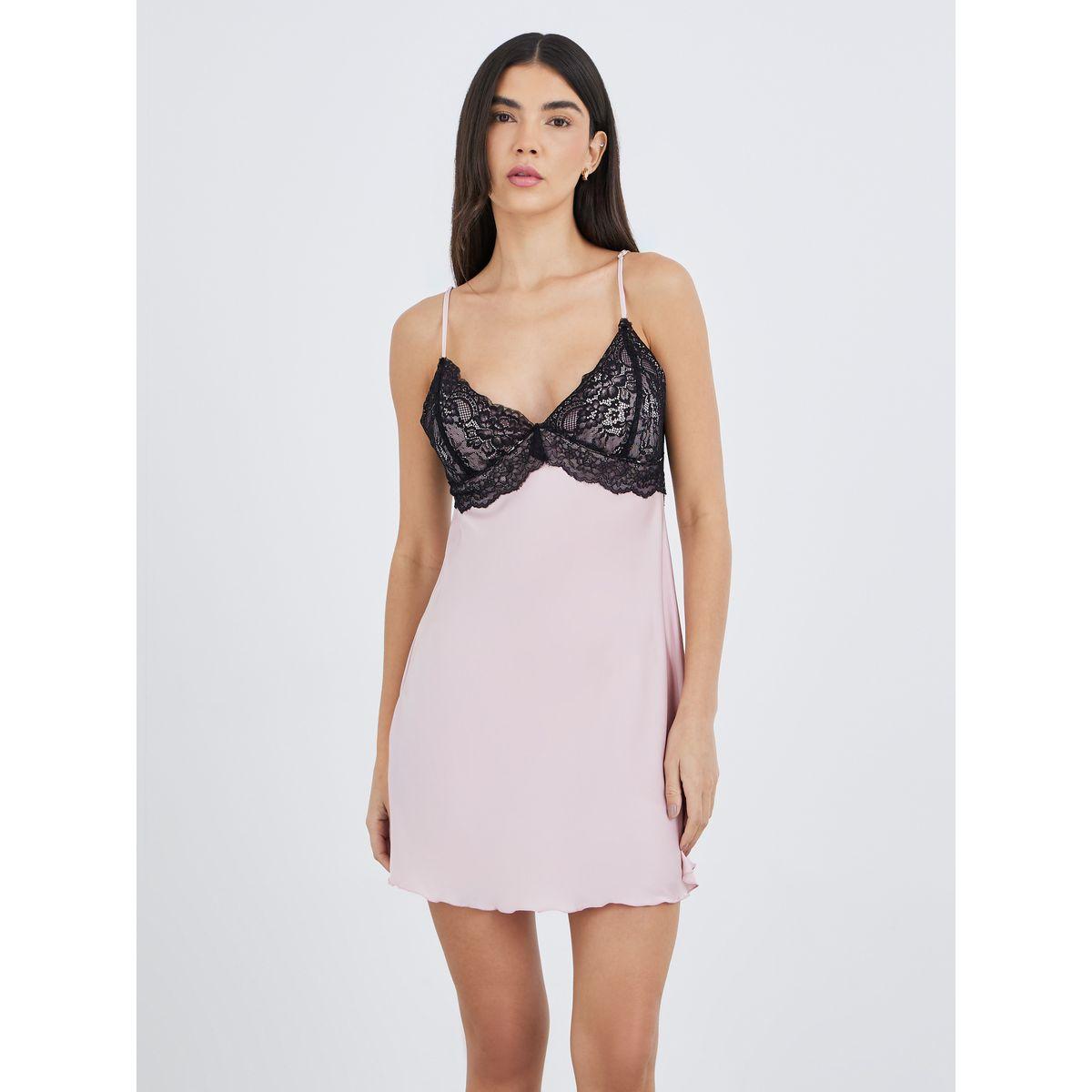 طقم من قميص نوم ساتان مع روب-women-clothing-nightwear-robes-image-3