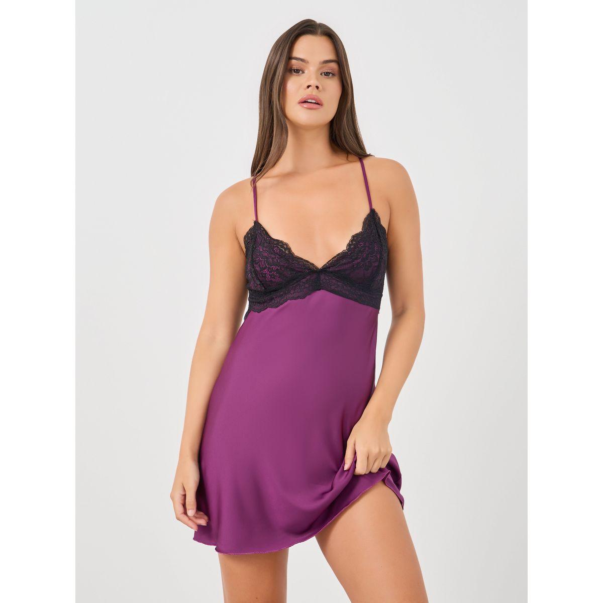 مجموعة من قميص نوم ساتان مع روب-women-clothing-nightwear-robes-image-4