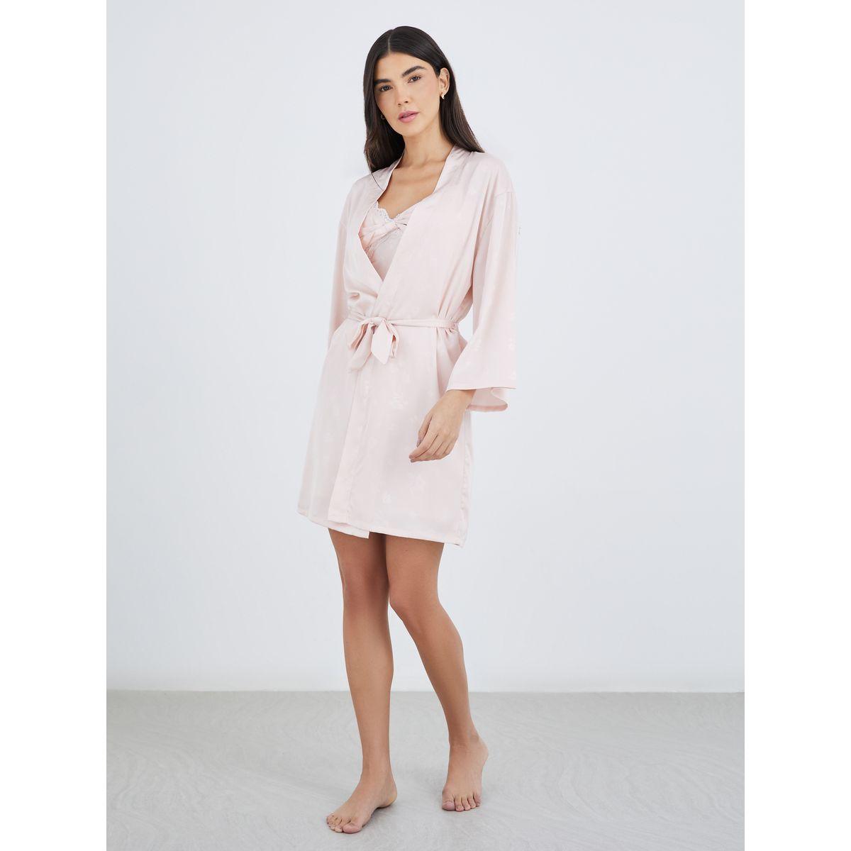 طقم من قميص نوم ساتان مع روب-women-clothing-nightwear-robes-image-2