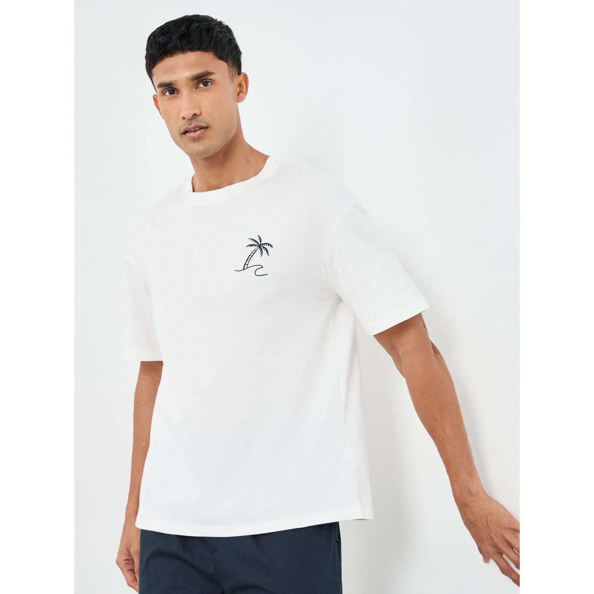 Styli Men Oversized Minimal Graphic Print T-Shirt-men-clothing-tshirtsandpolos-tshirts-image-1